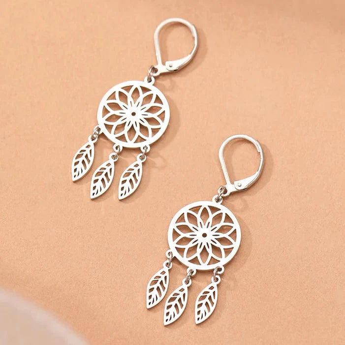 Pendientes Colgantes Atrapasueños plata