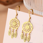 Pendientes Colgantes Atrapasueños oro