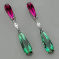 Pendientes Colgantes de Gota de Agua de Colores