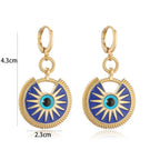 Pendientes Colgantes Contra el Mal de Ojo para Mujer azul