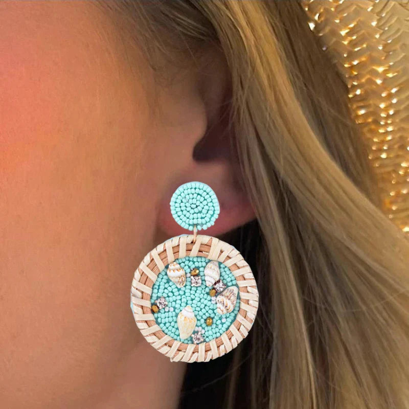 Pendientes Colgantes de Concha Cauri