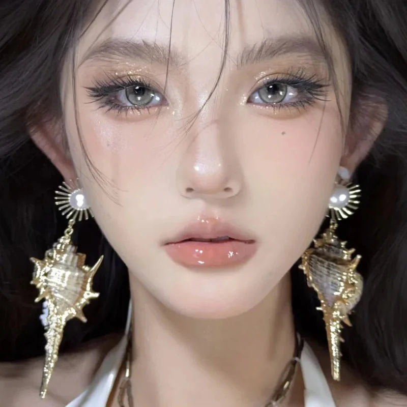 Pendientes Colgantes de Concha Caracola