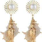 Pendientes Colgantes de Concha Caracola