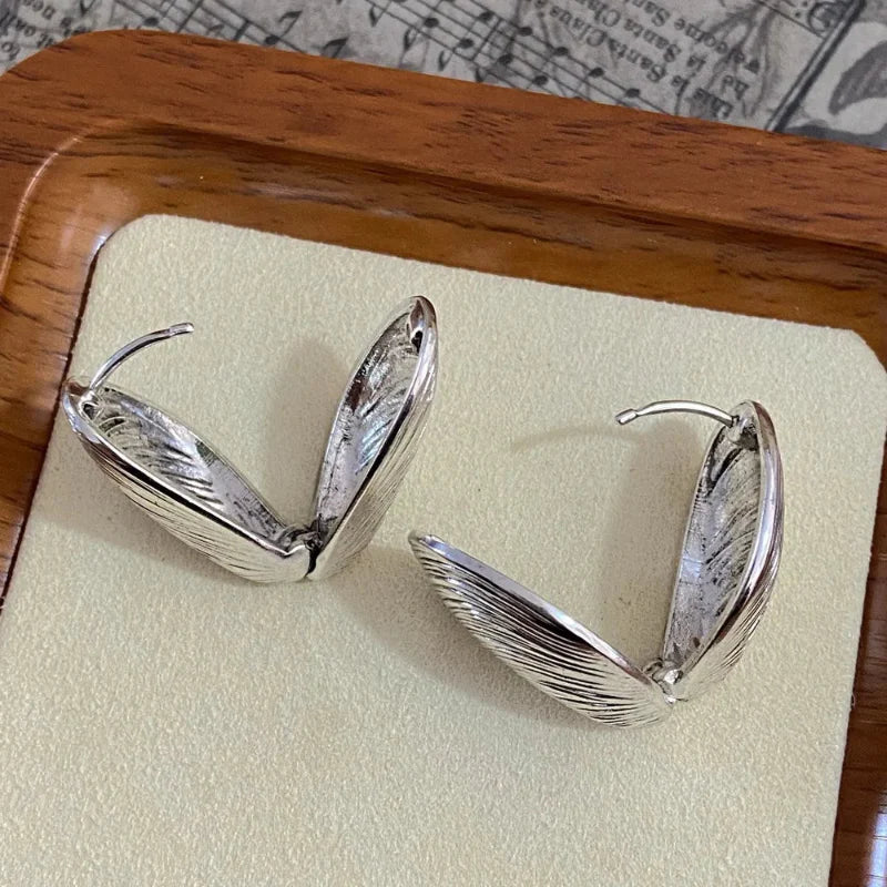Pendientes Colgantes Conchas Mejillones plata