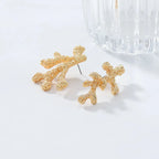 Pendientes Colgantes de Coral Dorado o Plateado oro