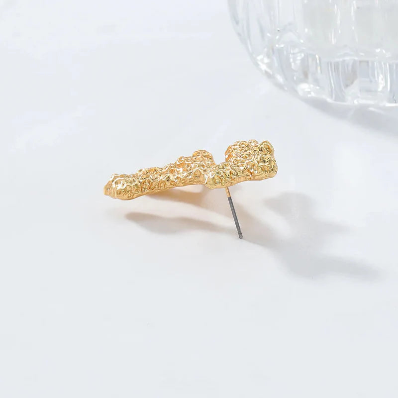 Pendientes Colgantes de Coral Dorado o Plateado oro