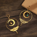 Pendientes Colgantes Media Luna y Polilla Nocturna