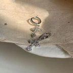 Pendientes Colgantes de Cruz Cristiana en Circonio