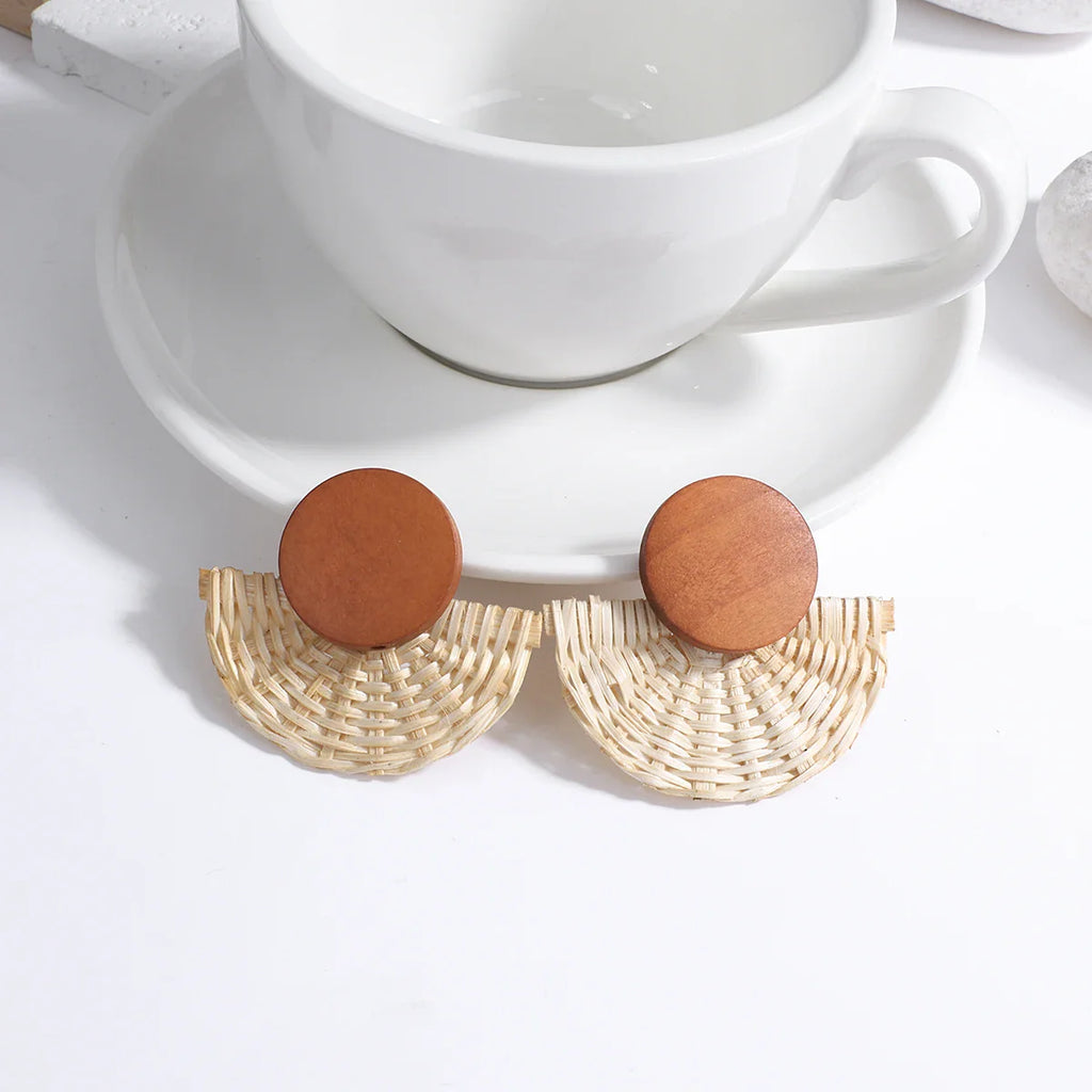 Pendientes Colgantes de Estilo Bohemio Efecto Natural