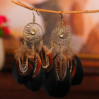 Pendientes Colgantes de Estilo Étnico con Plumas 5
