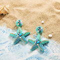 Pendientes Colgantes Estrella de Mar con Concha