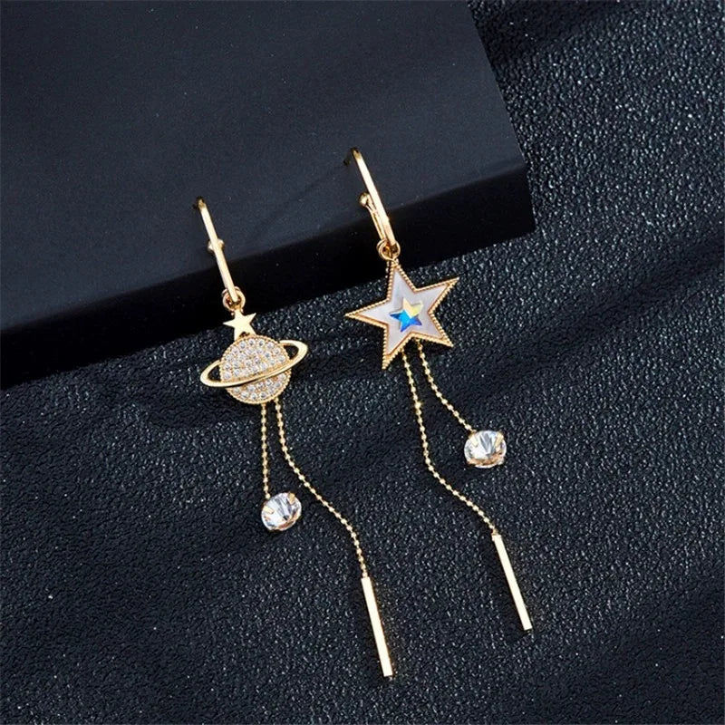 Pendientes Colgantes Estrella y Planeta