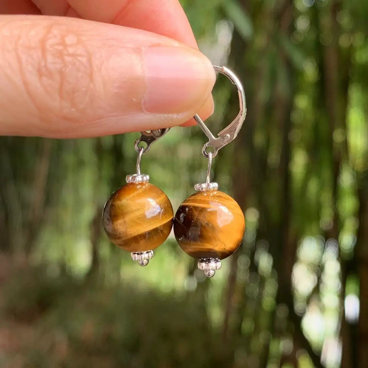 Pendientes Colgantes para Mujer Ojo de Tigre