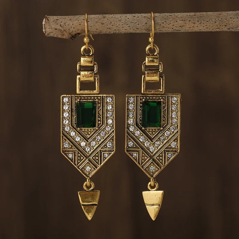 Pendientes Colgantes de Mujer de Estilo Étnico oro