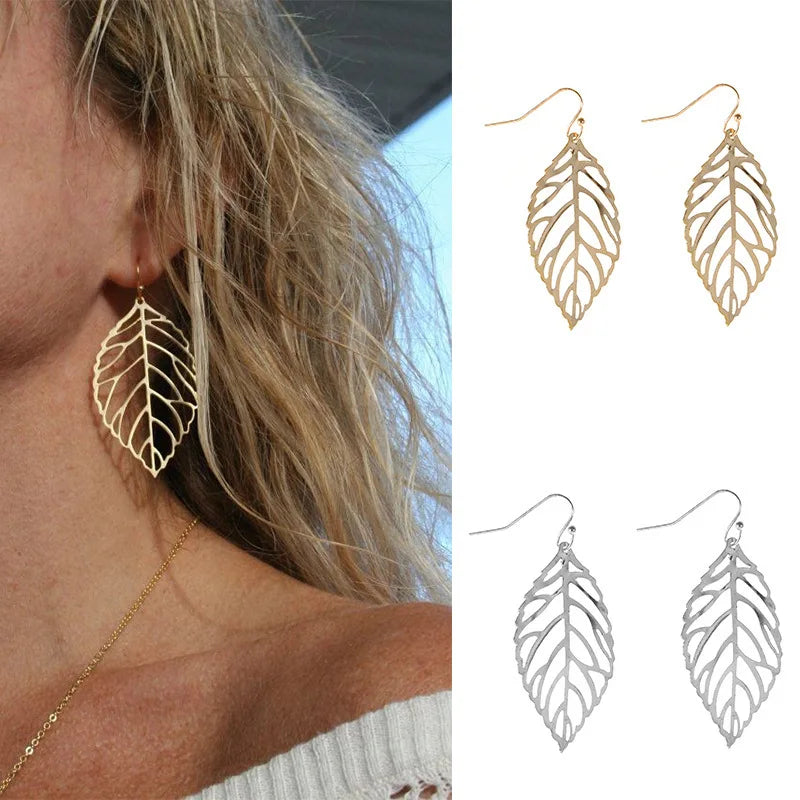Pendientes Colgantes Hojas de Laurel