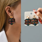 Pendientes Colgantes Flor Colorida