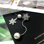 Pendientes Colgantes Copo de Nieve Plata para Mujer