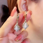 Pendientes Colgantes Gota de Agua con Circonio blanco