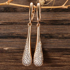 Pendientes Colgantes de Gota de Agua con Circonio para Mujer