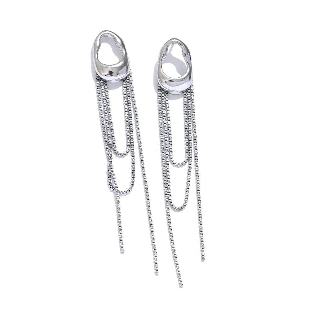 Pendientes Colgantes Gota de Agua para Mujer plata