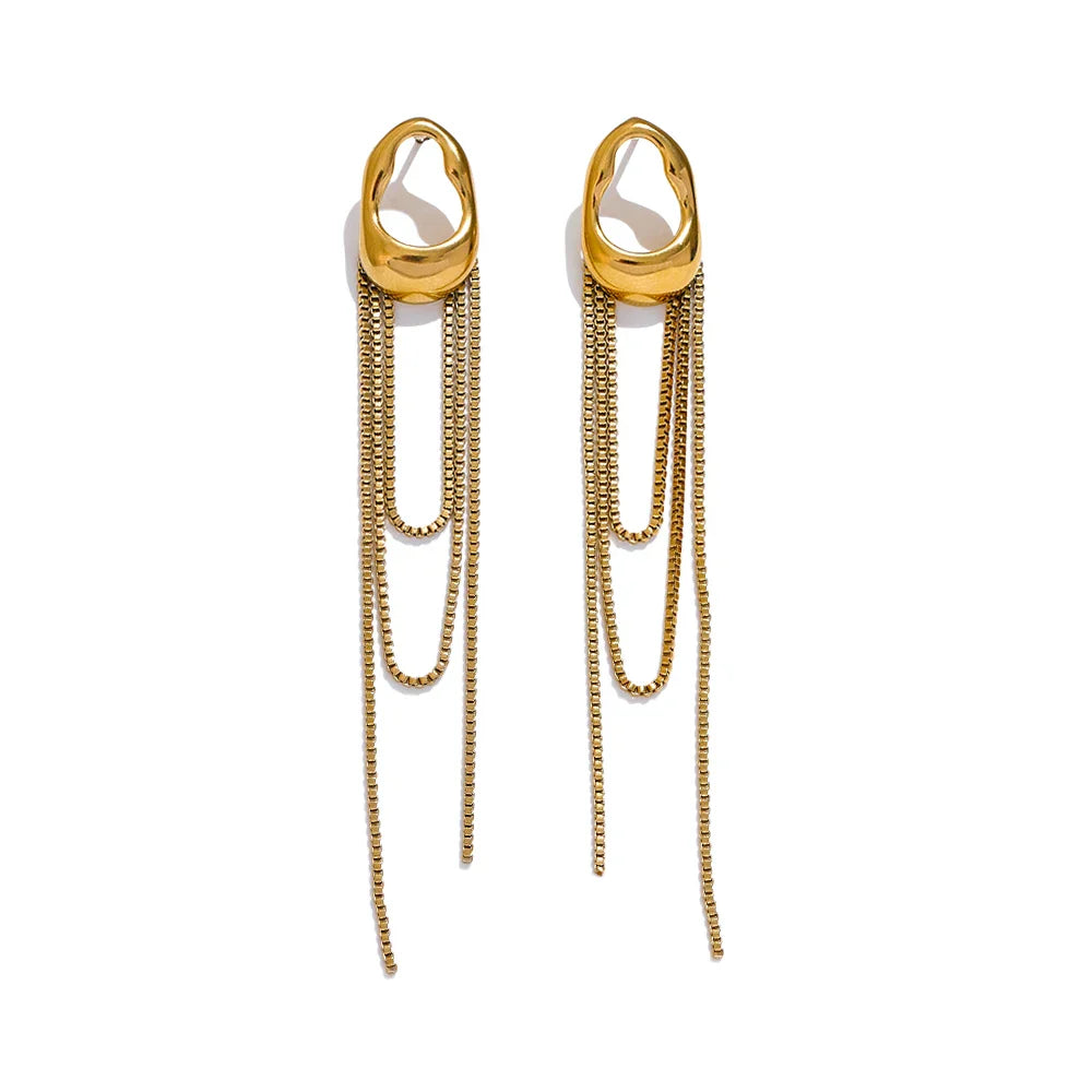 Pendientes Colgantes Gota de Agua para Mujer oro