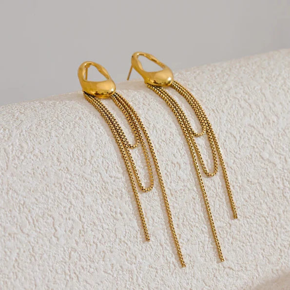 Pendientes Colgantes Gota de Agua para Mujer oro