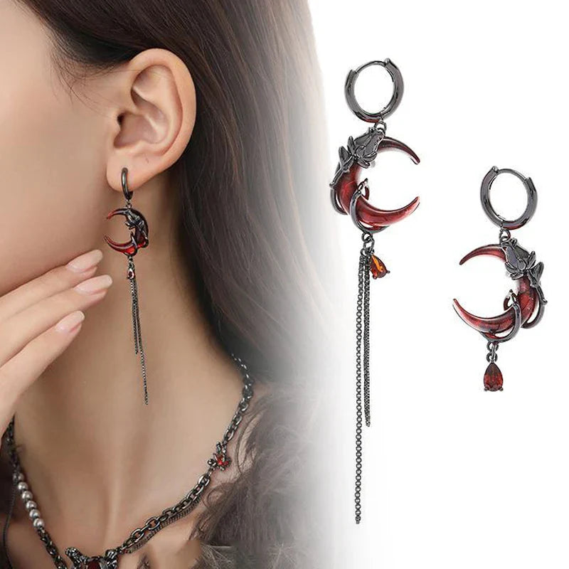 Pendientes Colgantes Luna para Mujer