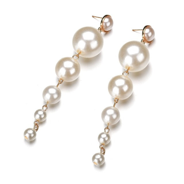 Pendientes Colgantes con Perlas Nacaradas