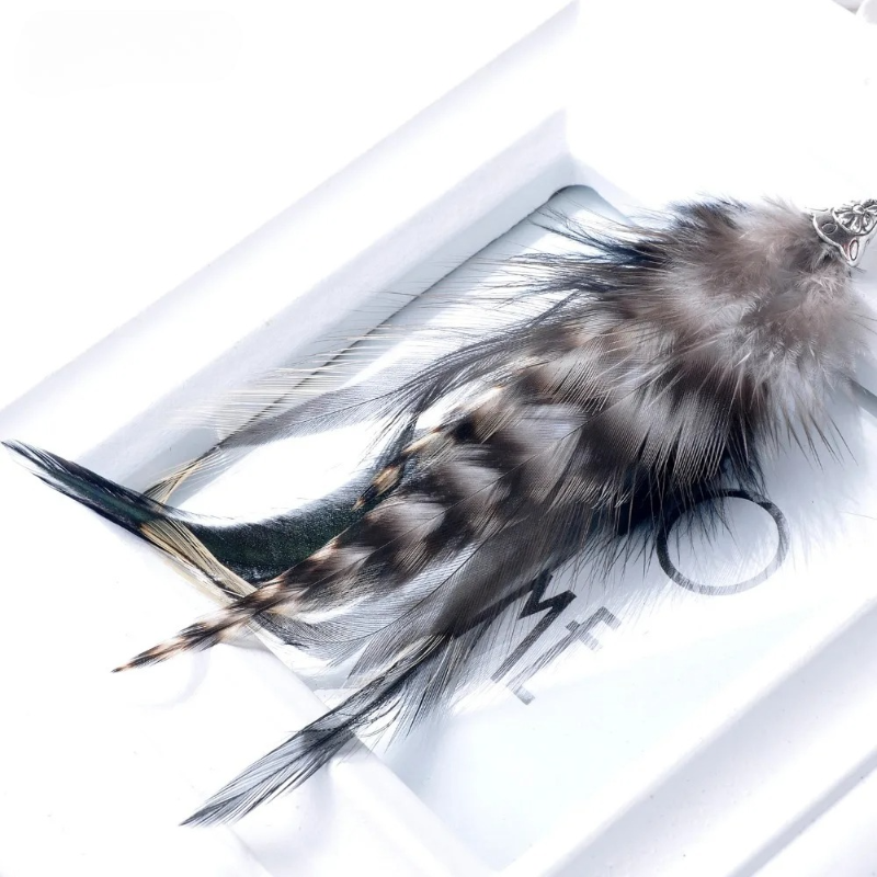 Pendientes Colgantes Plumas de Faisán