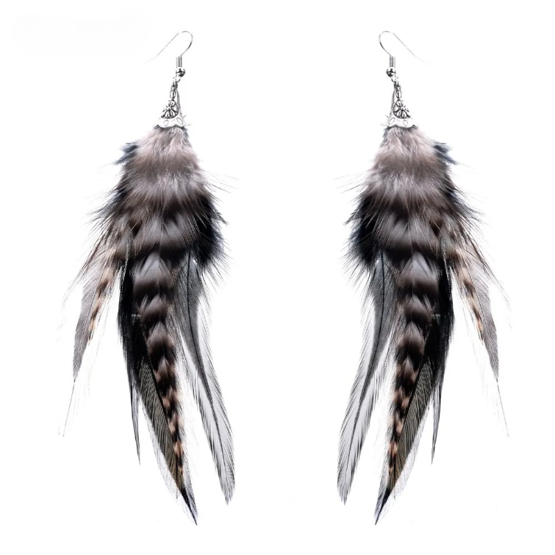 Pendientes Colgantes Plumas de Faisán