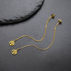 Pendientes Colgantes Para Mujer Árbol de la Vida Oro