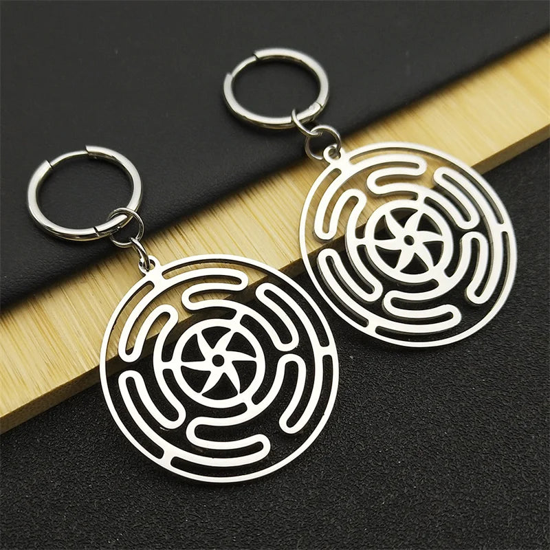 Pendientes Colgantes Rueda de Hécate Strophalos Mujer