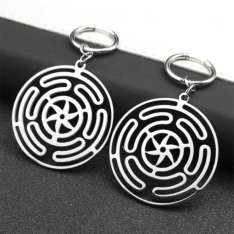 Pendientes Colgantes Rueda de Hécate Strophalos Mujer