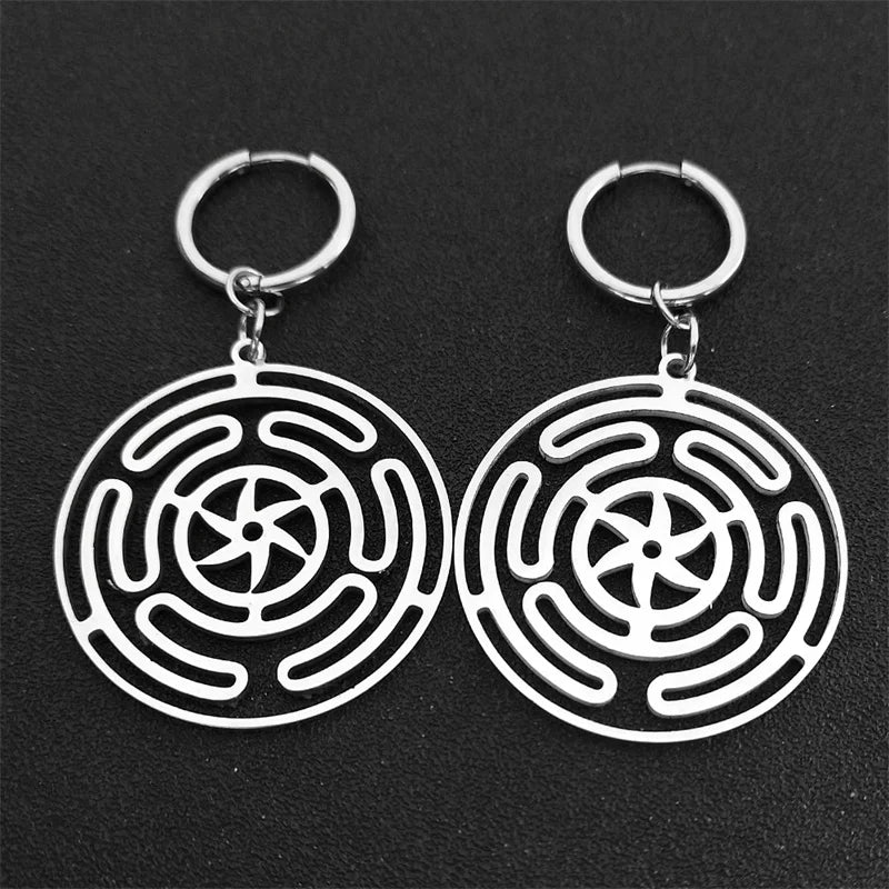 Pendientes Colgantes Rueda de Hécate Strophalos Mujer