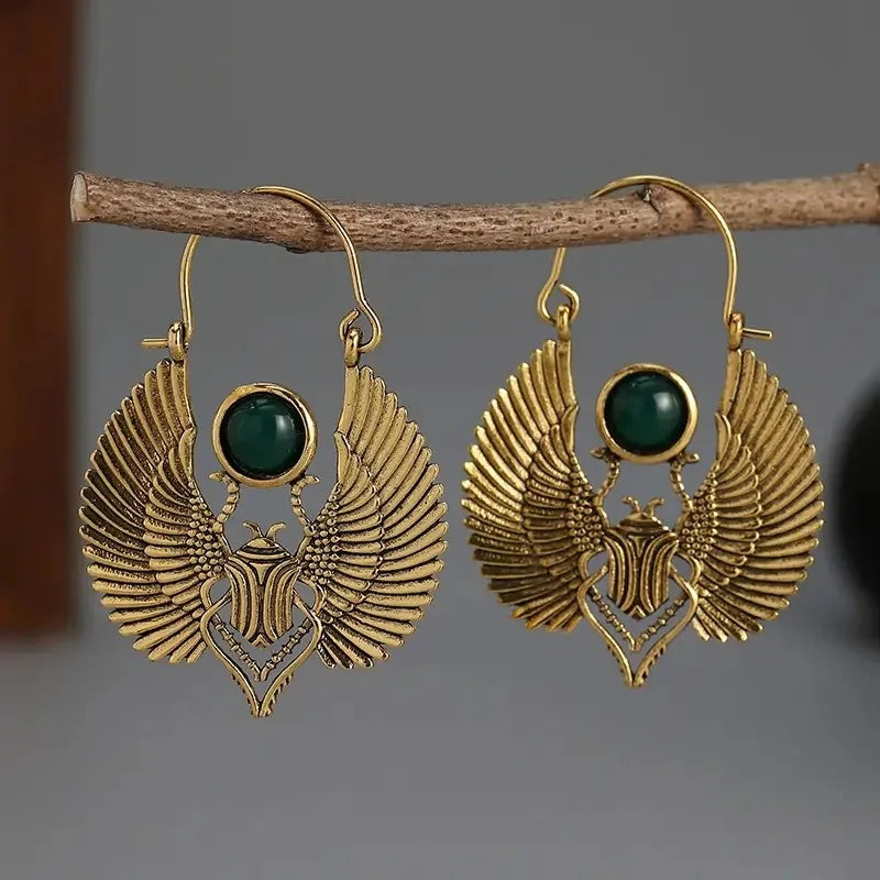Pendientes Colgantes Escarabajo Egipcio