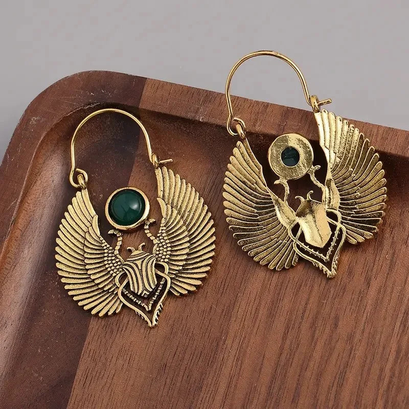 Pendientes Colgantes Escarabajo Egipcio