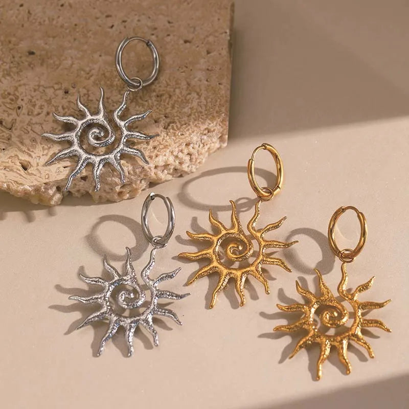 Pendientes Colgantes Sol