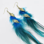 Pendientes Colgantes Estilosos con Plumas 7