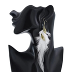 Pendientes Colgantes Estilosos con Plumas 2