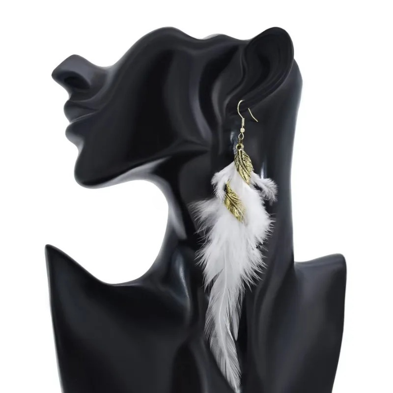 Pendientes Colgantes Estilosos con Plumas 2
