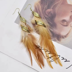 Pendientes Colgantes Estilosos con Plumas 6