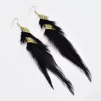 Pendientes Colgantes Estilosos con Plumas 3