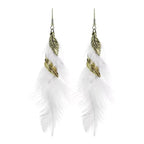 Pendientes Colgantes Estilosos con Plumas 2