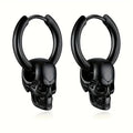 Pendientes Colgantes Calavera para Hombre negro