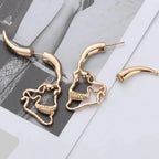 Pendientes Colgantes Calavera para Hombre o Mujer en oro