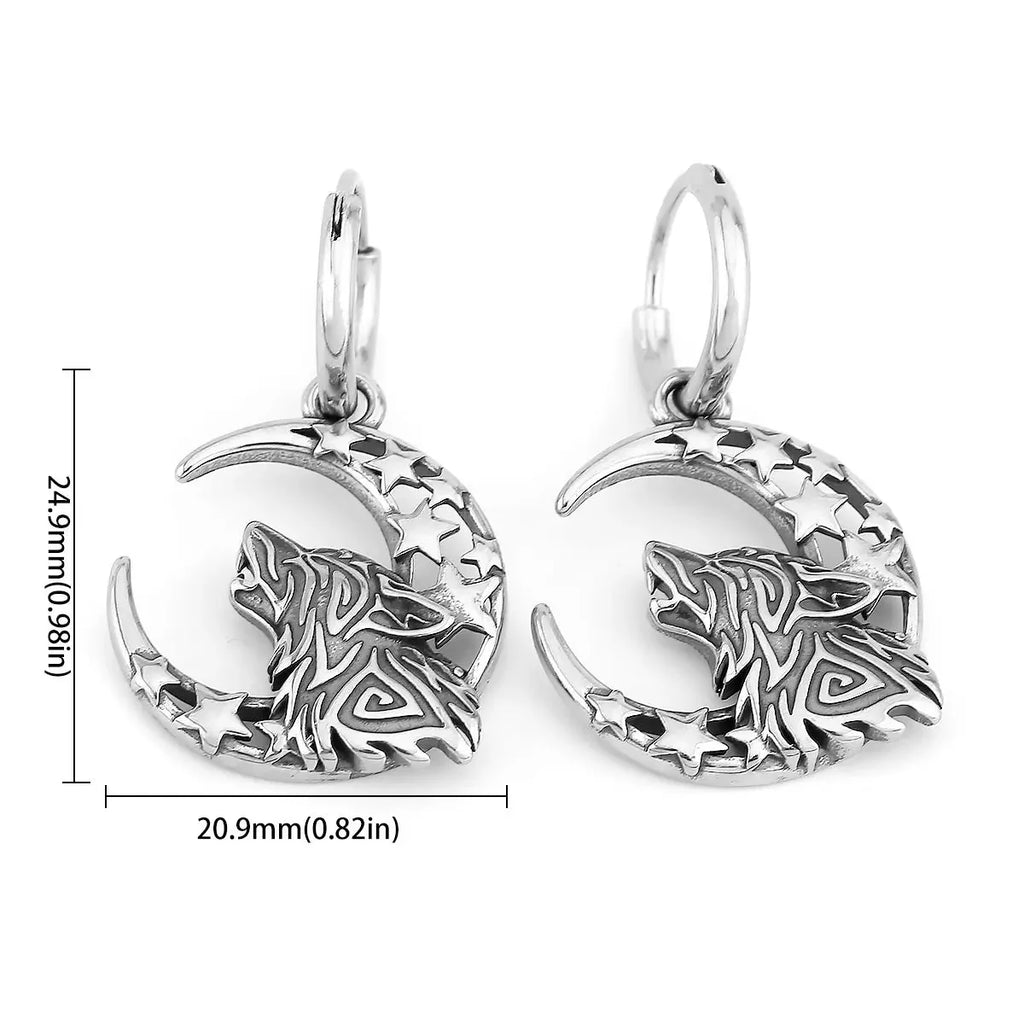 Pendientes Colgantes Vikingos Fenrir