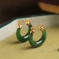 Pendientes de Piedra Jaspe Verde