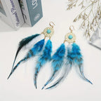 Pendientes Plumas Azules