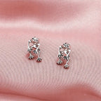 Pendientes de Mujer Rana plata