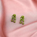 Pendientes de Mujer Rana verde